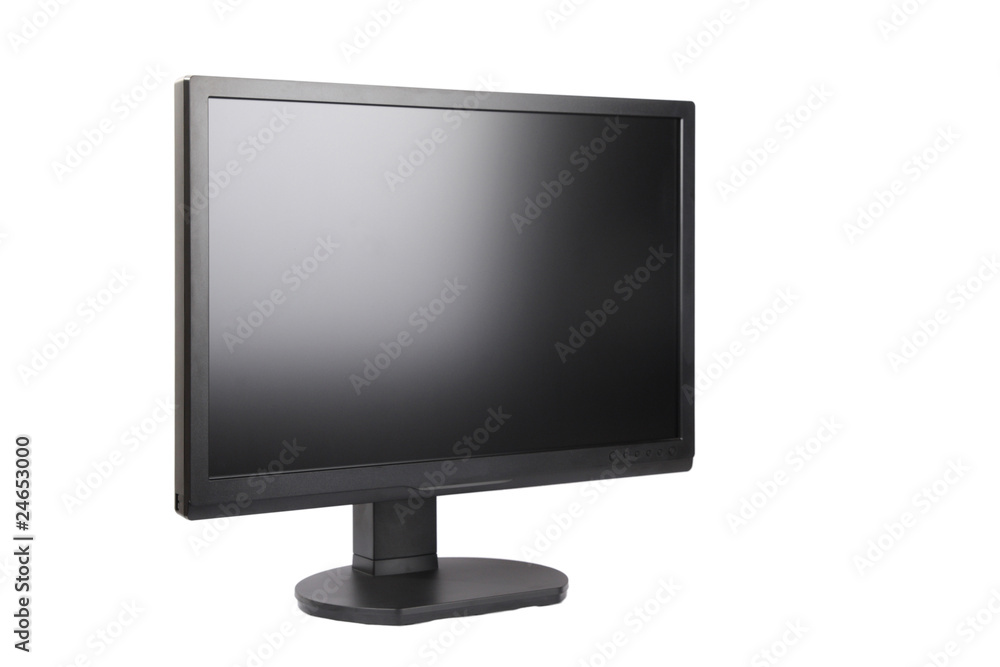 black LCD monitor black LCD monitor