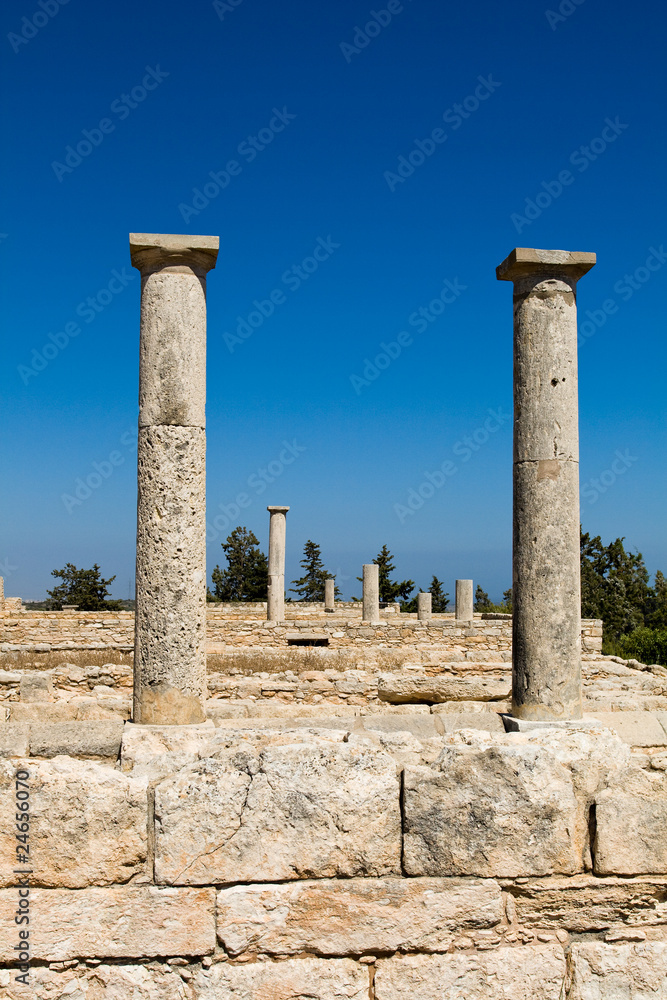 Columns at Sanctuary of Apollon Ylatis, Cyprus