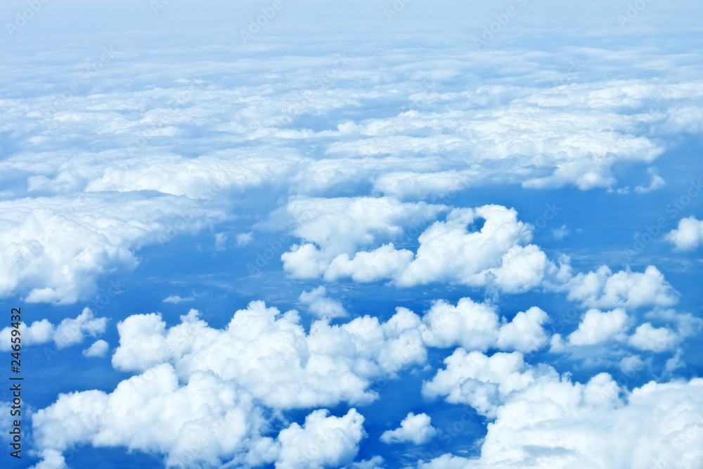 Aerial view of the cloudy sky