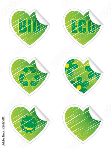 Heart stickers - Nature