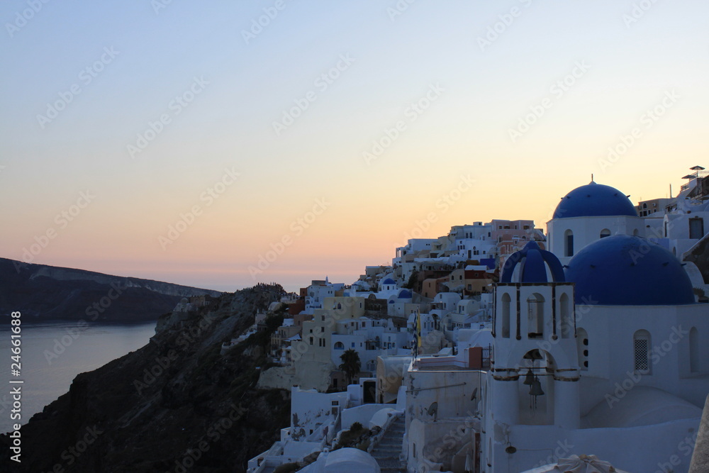 Obraz premium Couché de soleil à Santorin - Cyclades - Grèce