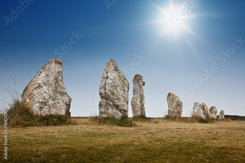 Tableau sur toile menhir dolmen bretagne mégalithique alignement pierre celte st