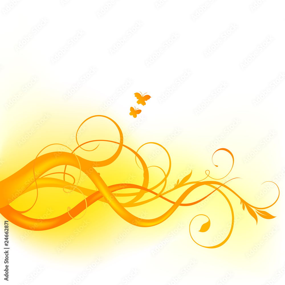 yellow floral design