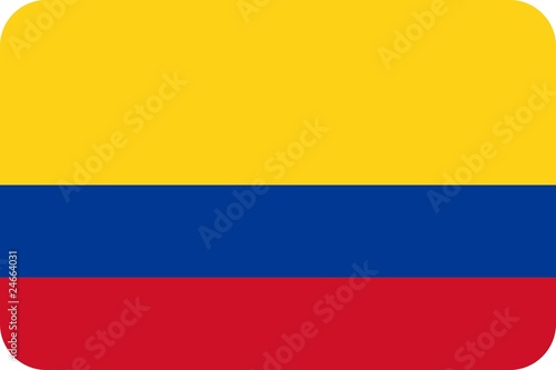 Drapeau de la Colombie aux coins arrondis