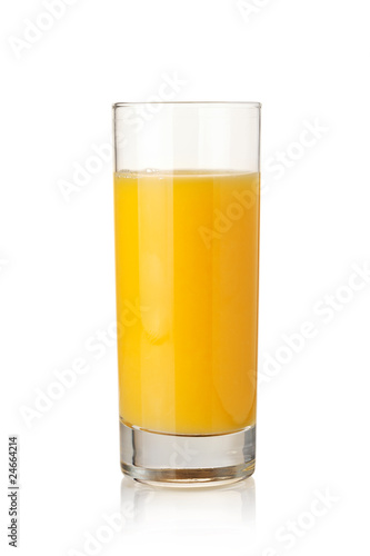 Orange juice in highball glass