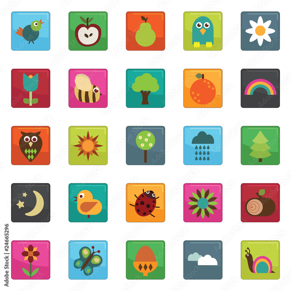 Fototapeta premium nature icons