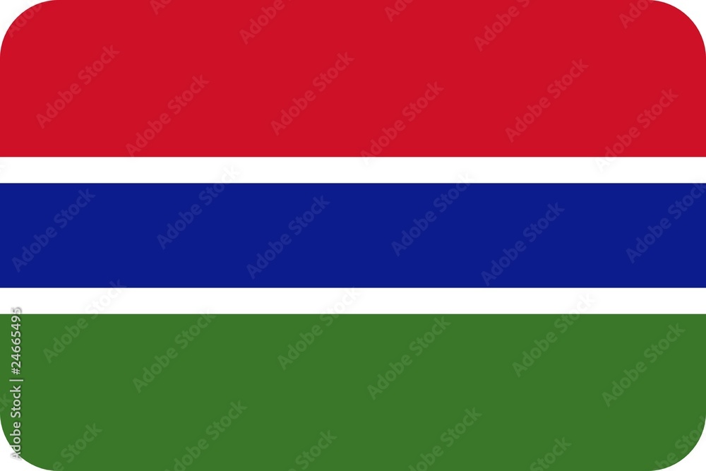 Fototapeta premium Drapeau de Gambie aux coins arrondis