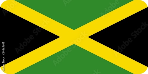 Drapeau de la Jamaïque aux coins arrondis