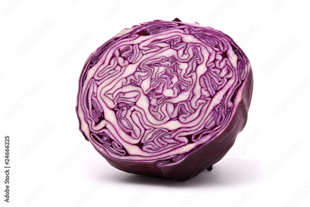 Red cabbage on a white background Red cabbage on a white background