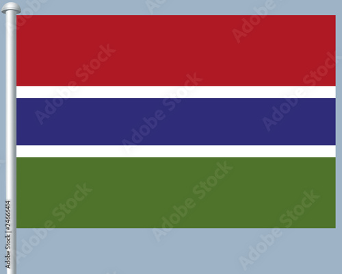 Flaggenserie-Westafrika-Gambia