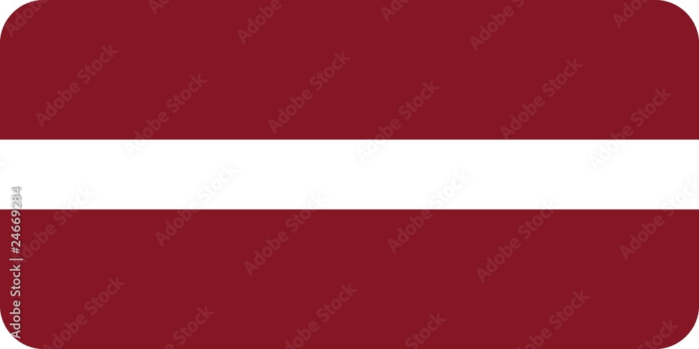 Drapeau de la Lettonie aux coins arrondis
