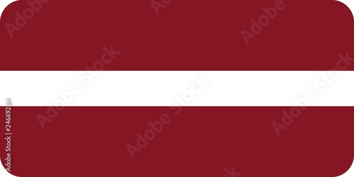 Drapeau de la Lettonie aux coins arrondis