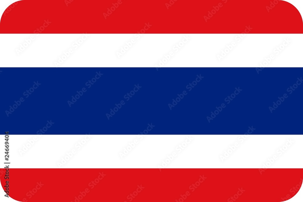Drapeau Thaïlande aux coins arrondis Drapeau Thaïlande aux coins arrondis