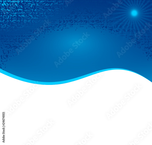 blue background with blue sun