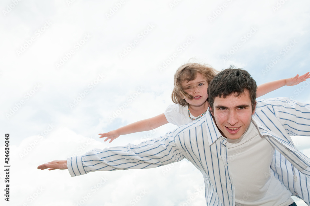 Playing with father Playing with father