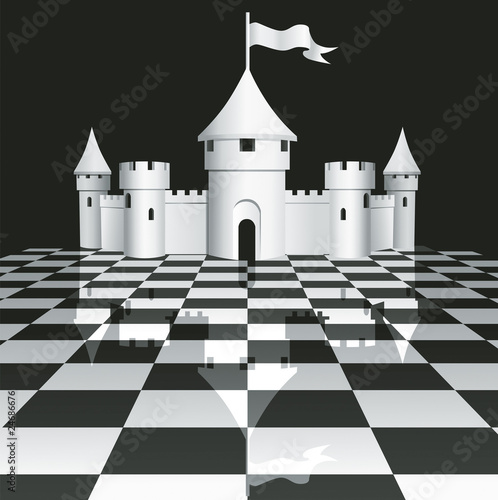 Castle on chessboard