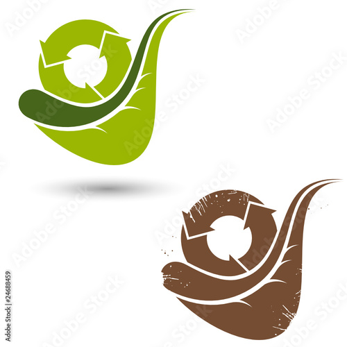 recycling blatt umwelt symbol zeichen
