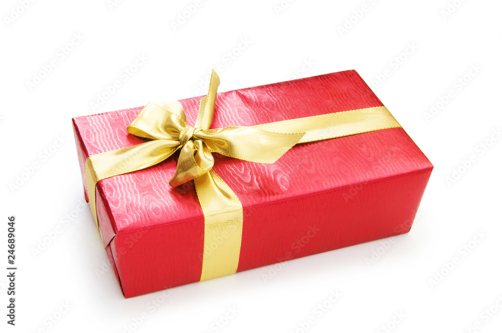 Gift box isolated on the white background Gift box isolated on the white background