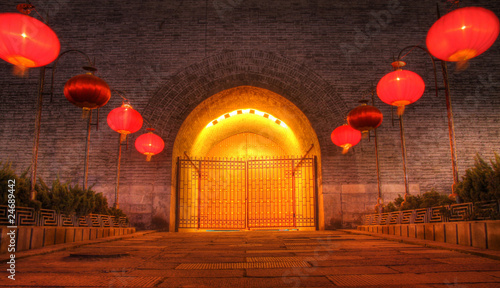 Vászonkép xian city wall west gate
