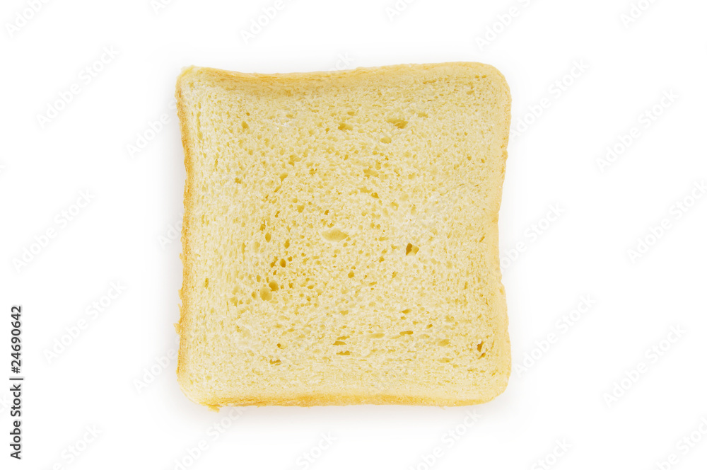 Sliced bread isolated on the white background