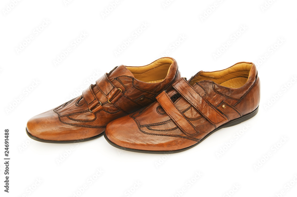 Male shoes isolated on the white background Male shoes isolated on the white background