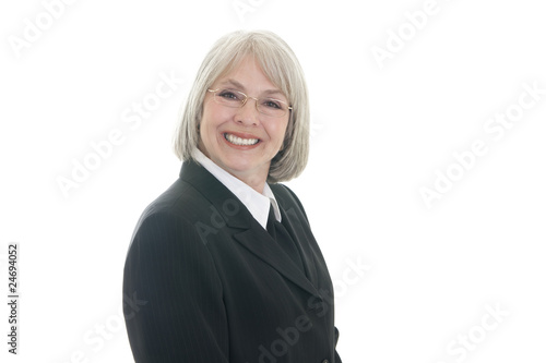 Cute business woman smiling