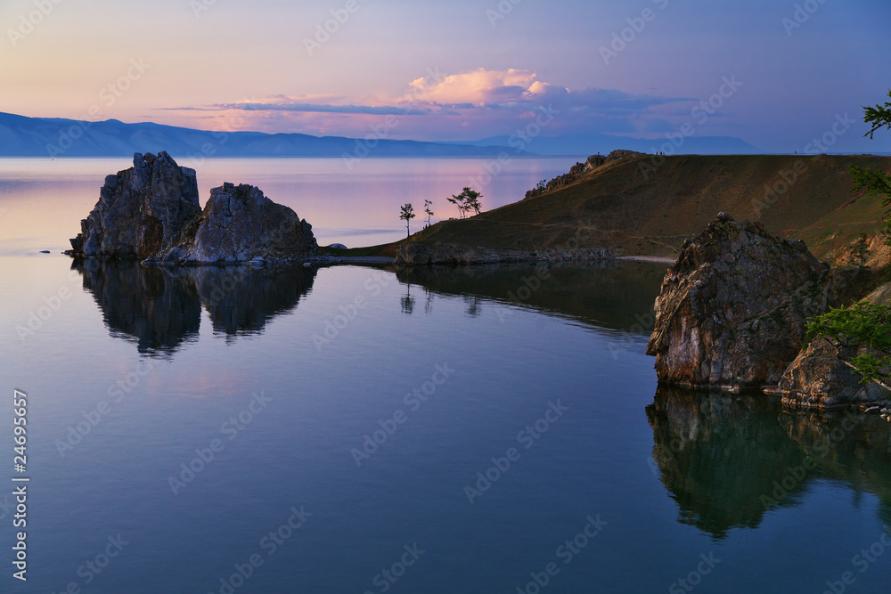 Evening on Olkhon Island of Baikal Lake