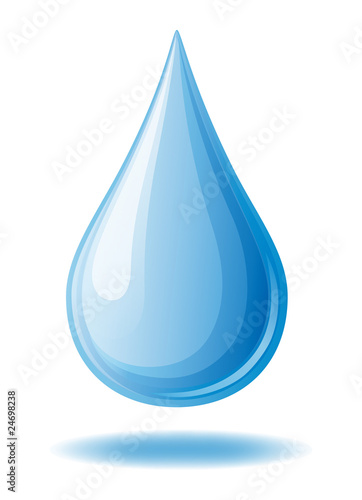 WASSERTROPFEN MIT SCHATTEN