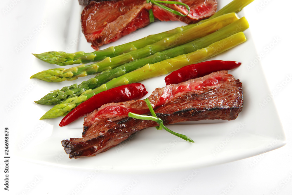 meat on white plate meat on white plate