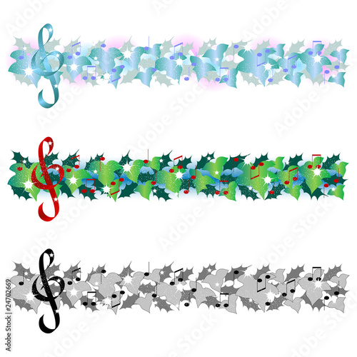 Christmas music - three banners