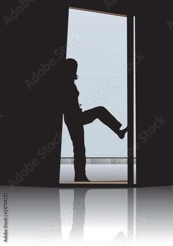 a woman silhouette