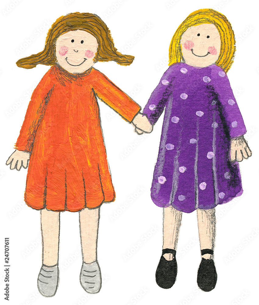 Two little girlfriends Two little girlfriends