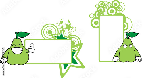 pear cartoon copyspace