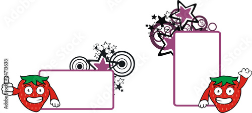 strawberry cartoon copyspace