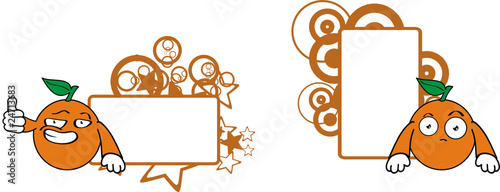 orange cartoon copyspace