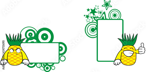 pineapple cartoon copyspace