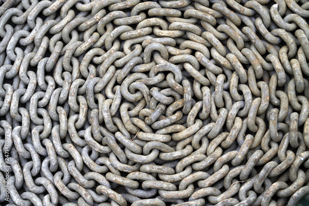 Aufgerollte Kette