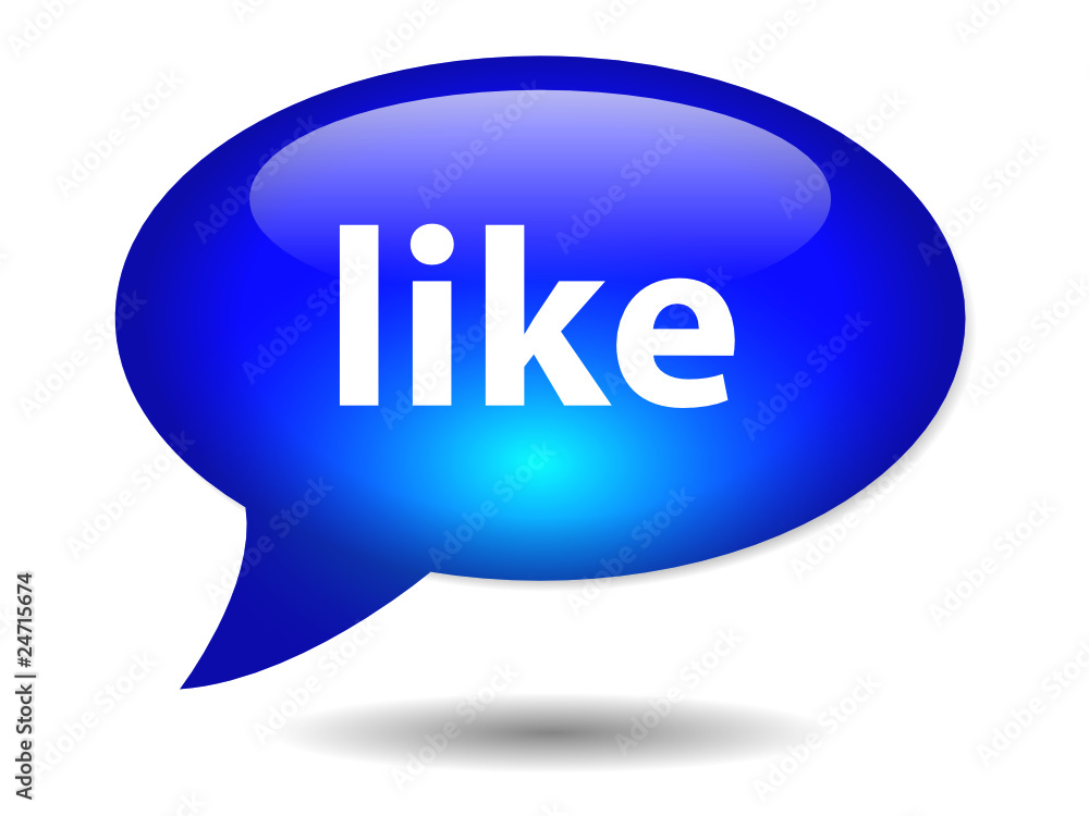 LIKE Speech Bubble Icon (web button social network fan internet)