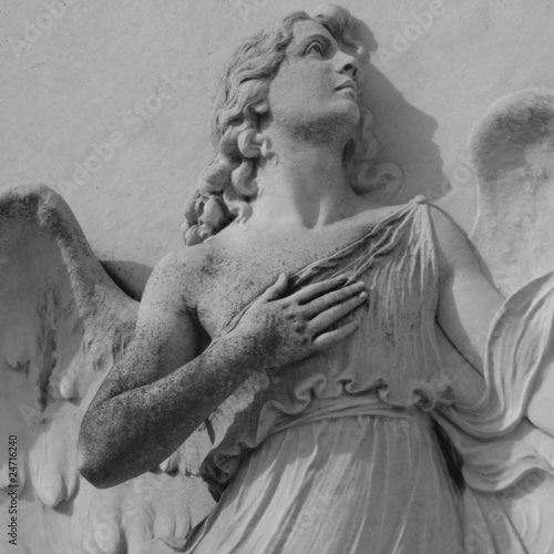 angel relief from San Michele cemetery in Venice