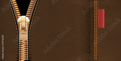 leather and zipper