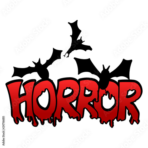 schriftzug horror fledermäuse I