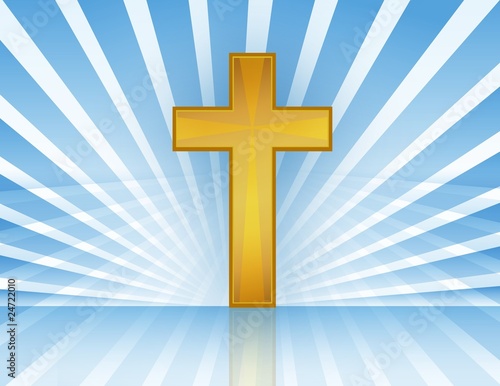 Holy cross in heaven