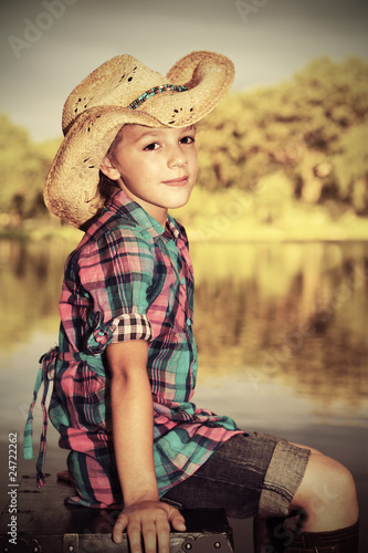 Girl by the lake