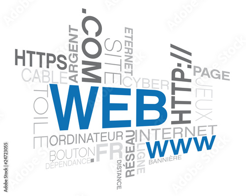 web, mots image sur le thème d'internet