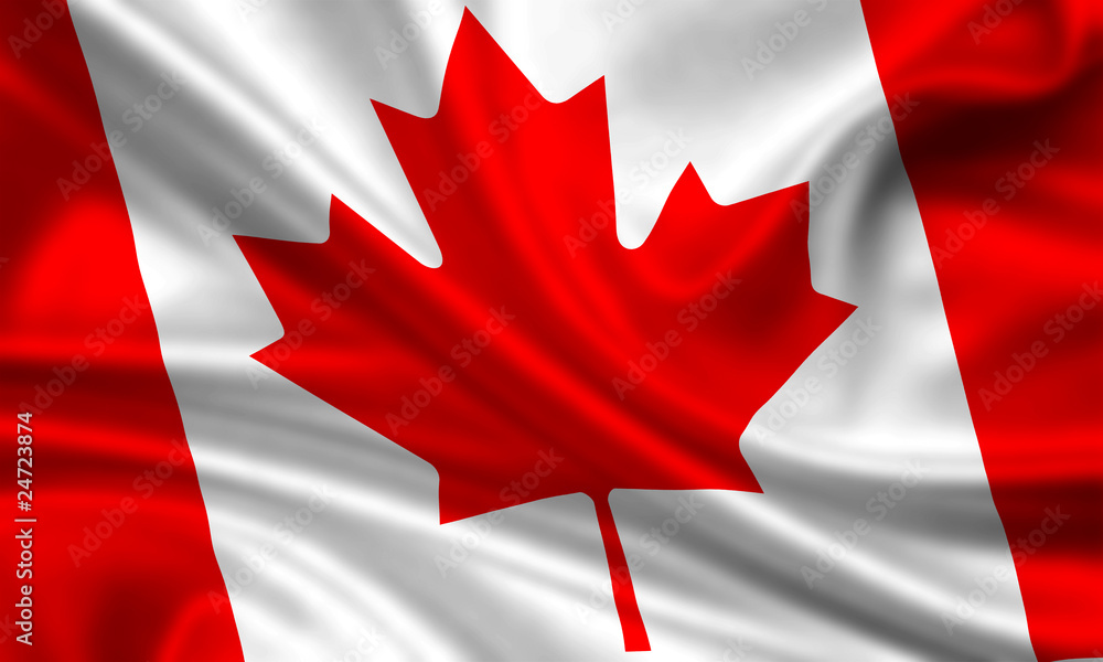 Flag of Canada Kanada Fahne Flagge Stock Illustration | Adobe Stock