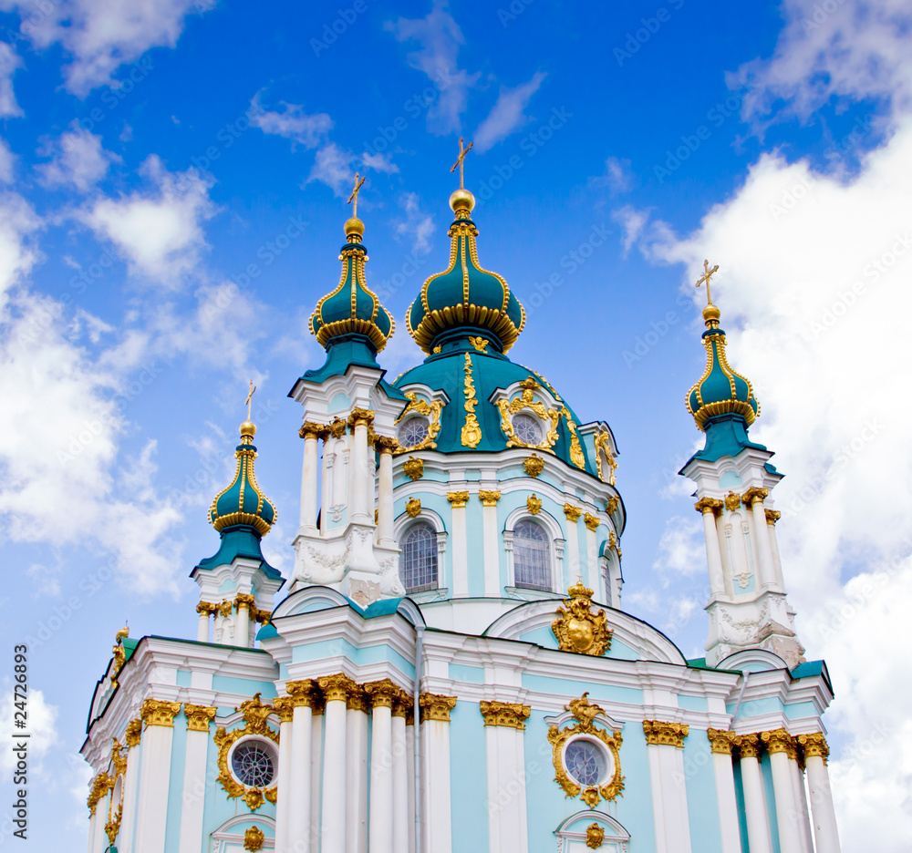 Orthodox Andreevsky Cathedral in Kiev