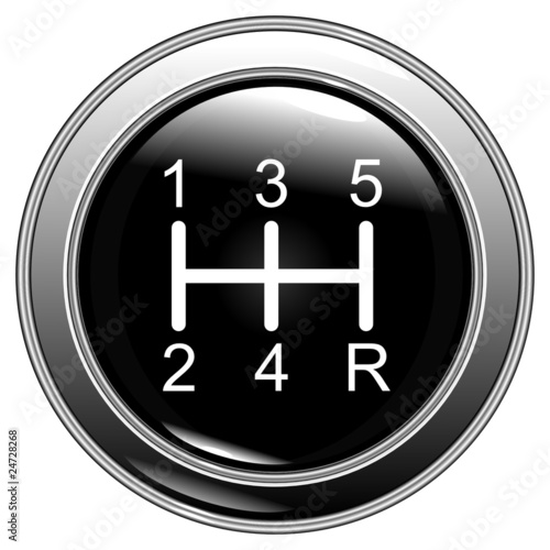 Vehicle's gear on white background vector