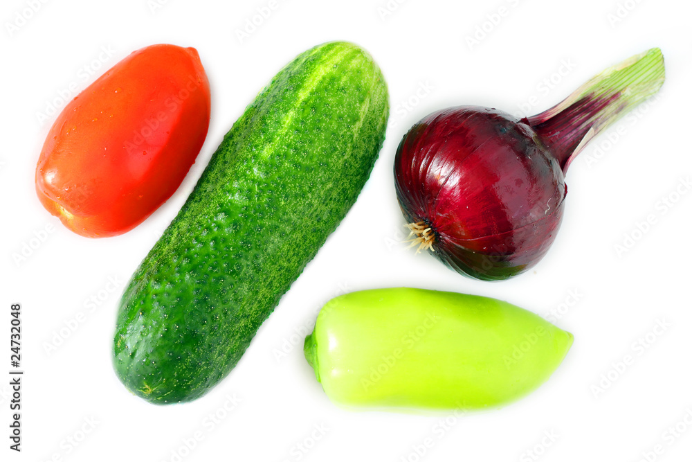 fresh vegetables on white background fresh vegetables on white background