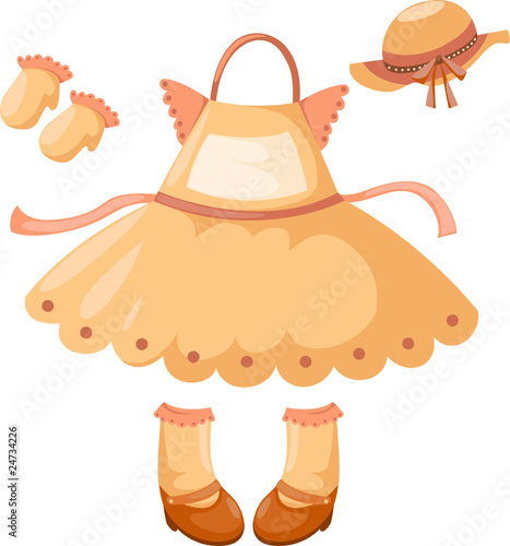 Dress girl and accessories
