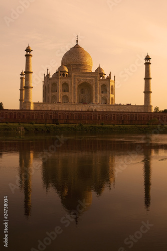 Taj Mahal reflection in the Yamuna River. © davidevison